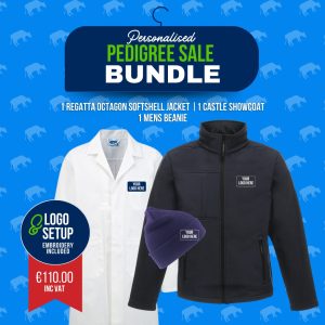 Mens Pedigree Sale Bundle – INCLUDES SAME FRONT EMBROIDERY LOGO 3 ITEMS & BACK TEXT ONLY