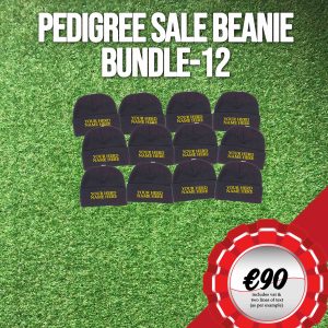 Pedigree Sale Bundle – 12 Beanies with your Herd Name