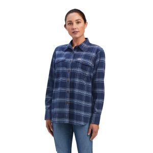 Ariat Women’s Rebar Flannel DuraStretch Work Shirt – Navy