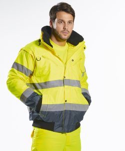 Portwest 3-in-1 Hi-Vis Bomber Jacket – Yellow/Navy Size 2XL