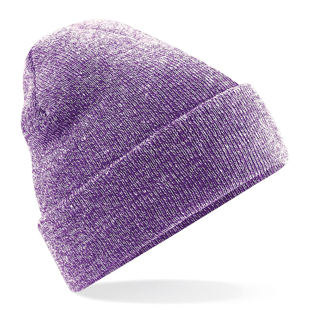 BC045_Beechfield_Original_Cuffed_Beanie_HeatherPurple