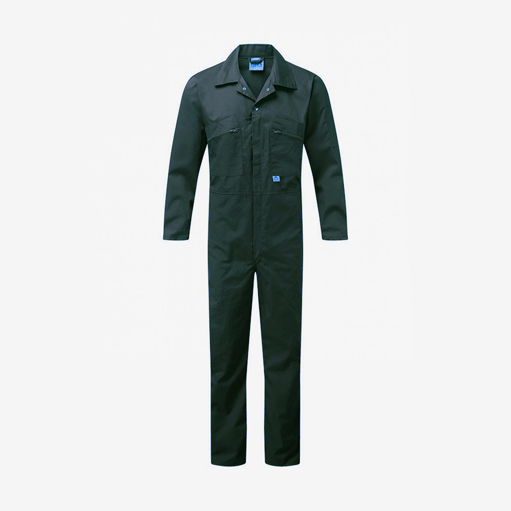 Fort_Zip_Front_240gsm_Coveralls_SpruceGreen