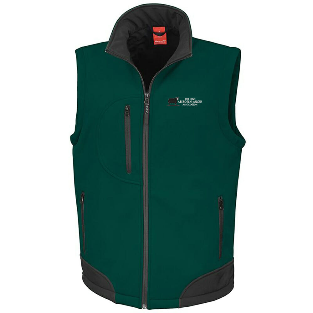 Irish-Aberdeen-Angus-Unisex-R123A_Result_Softshell_Bodywarmer_BottleGreenBlack