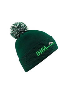 Irish_Holstein_Friesian_Assoctiation_Snowstar_Bobble_beanie_BottleGreen