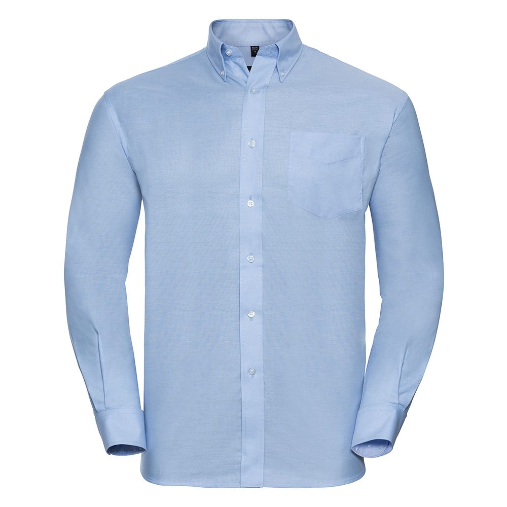 J932M_Russell_Longsleeve_easycare_Oxford_shirt_OxfordBlue