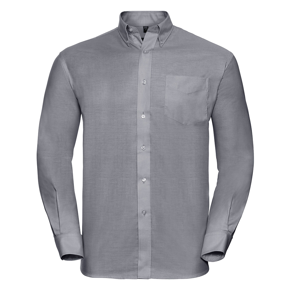 J932M_Russell_Longsleeve_easycare_Oxford_shirt_Silver