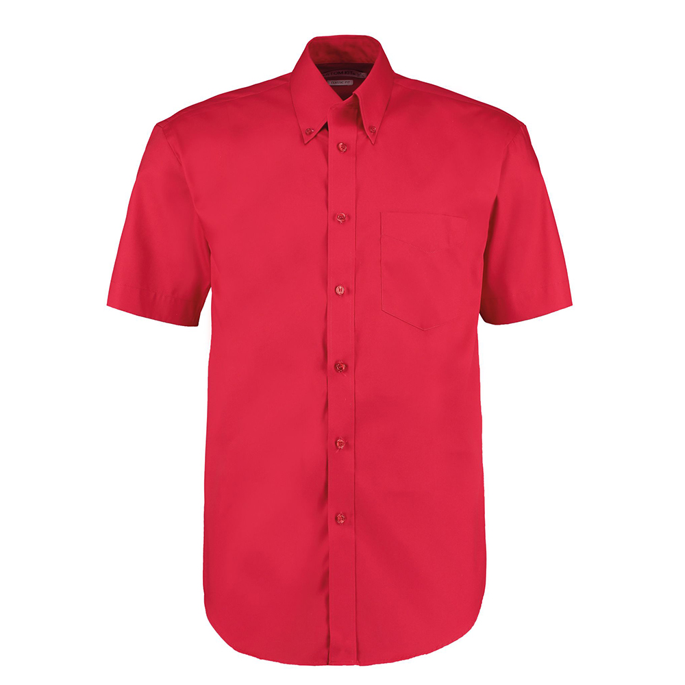 KustomKit_Mens_Corporate_Short_20Sleeved_Shirt_ClassicFit_KK109_Red