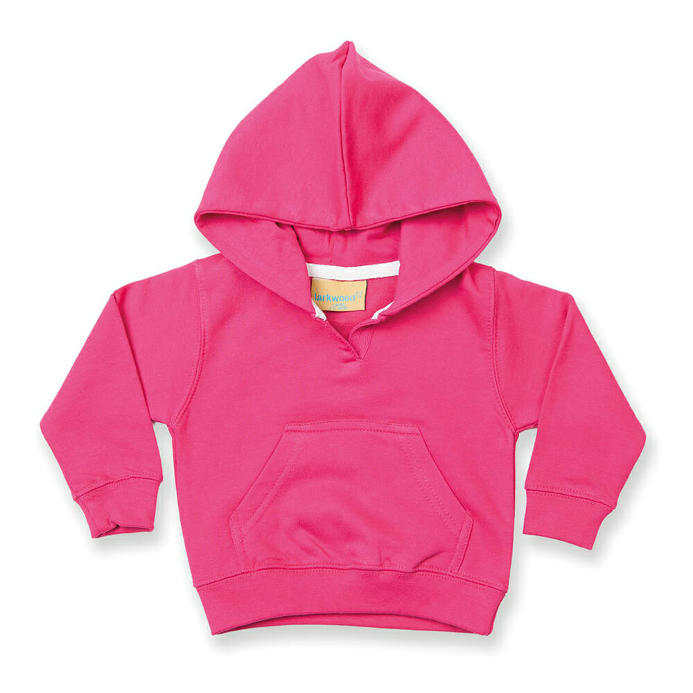 Larkwood_Toddler_hooded_sweatshirt_with_kangaroo_pocket_LW02T_Pink