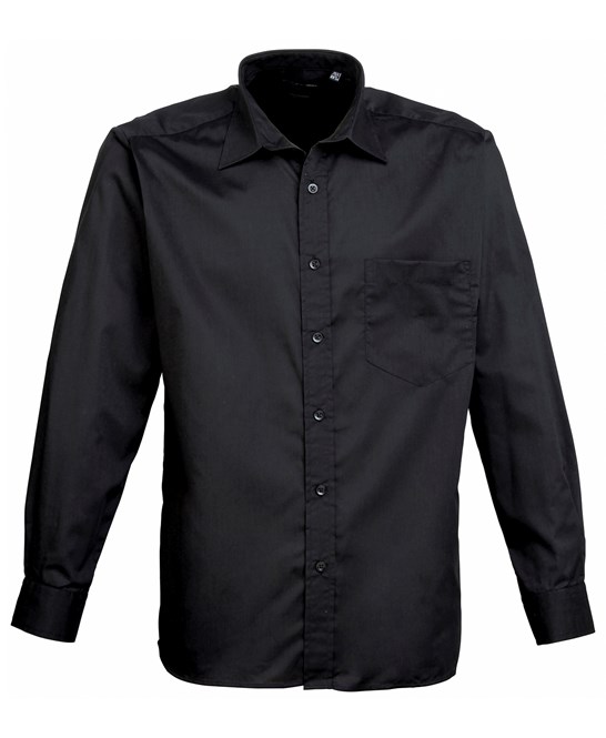pr200_black_poplin_long_sleeve_blouse_Black