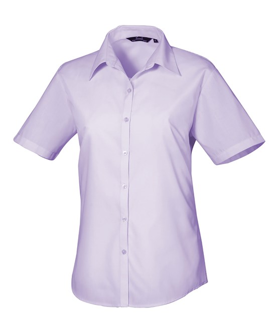 pr302_lilac_Womens_short_sleeve_poplin_blouse