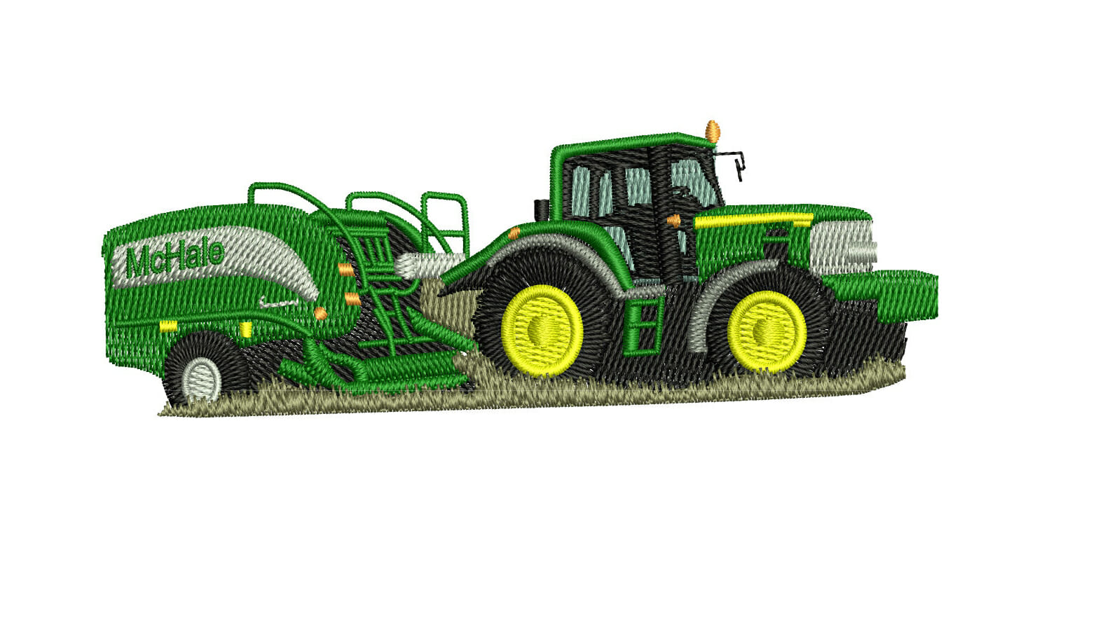 John Deere with McHale baler