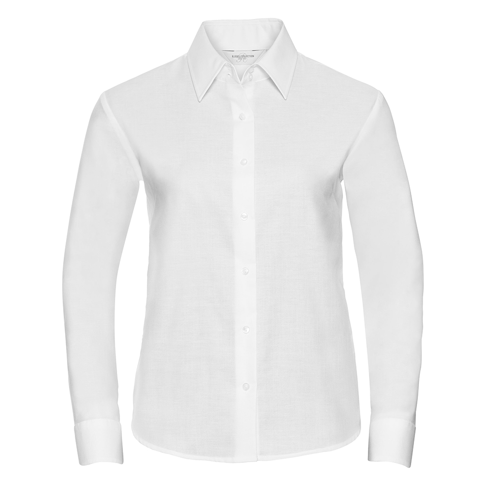 ussell_Women_s_long_sleeve_easycare_Oxford_shirt_J932F_White