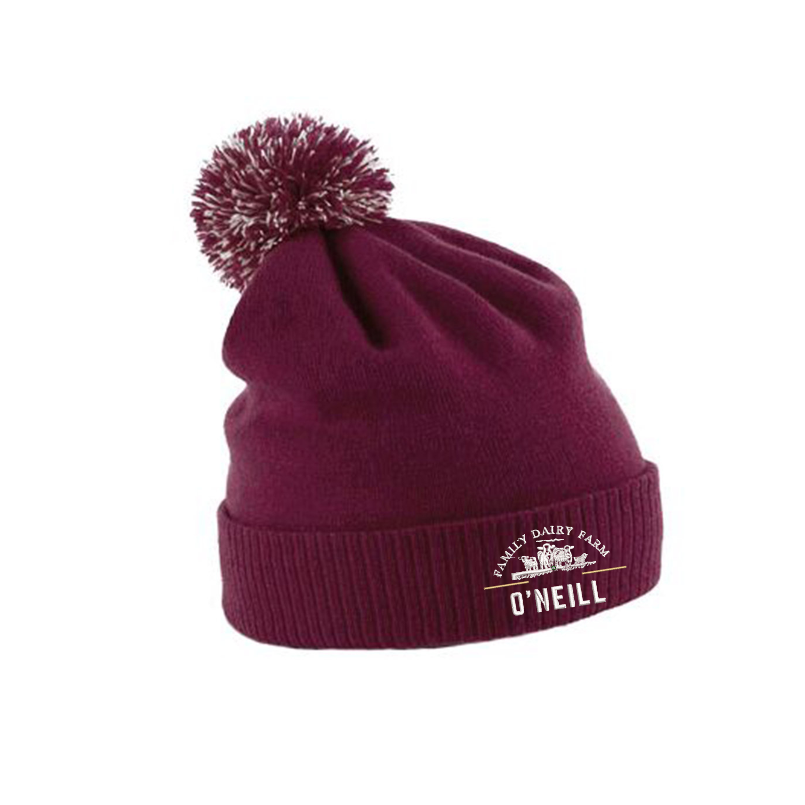 OFFBC450_O’Neill_Beechfield_SNOWSTAR_BEANIE_BurgundyWhite