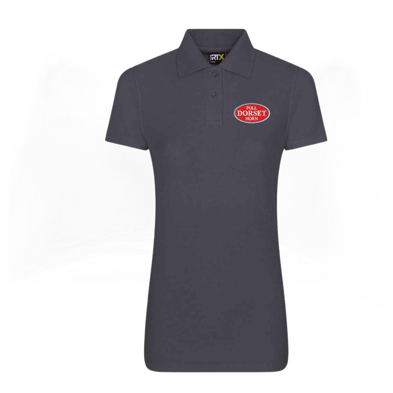 Poll_Dorset_Horn_Ladies_Polo_RX01F_SolidGrey